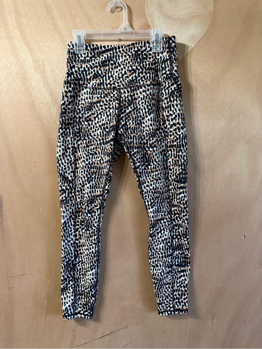Move Theology Animal Cheetah Leopard Print Pocket Leggings Size S